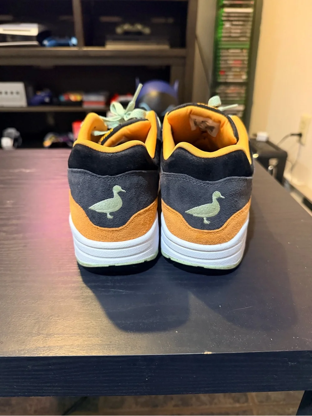 Size 11 Nike Men's Sneakers AirMax  - Black, Orange & Mint Accents